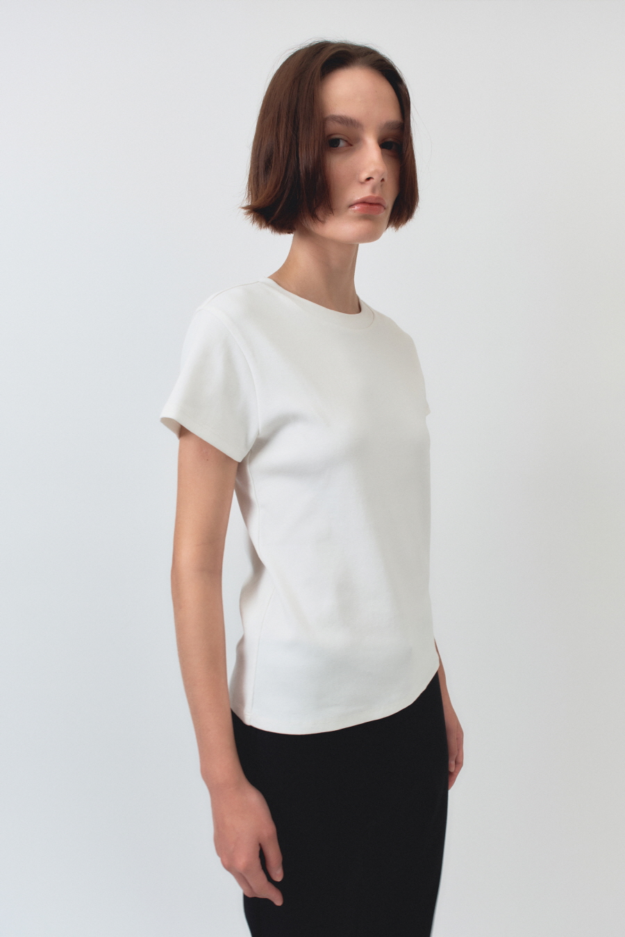 Basic Jersey T-Shirt / White - Symmetric Percent