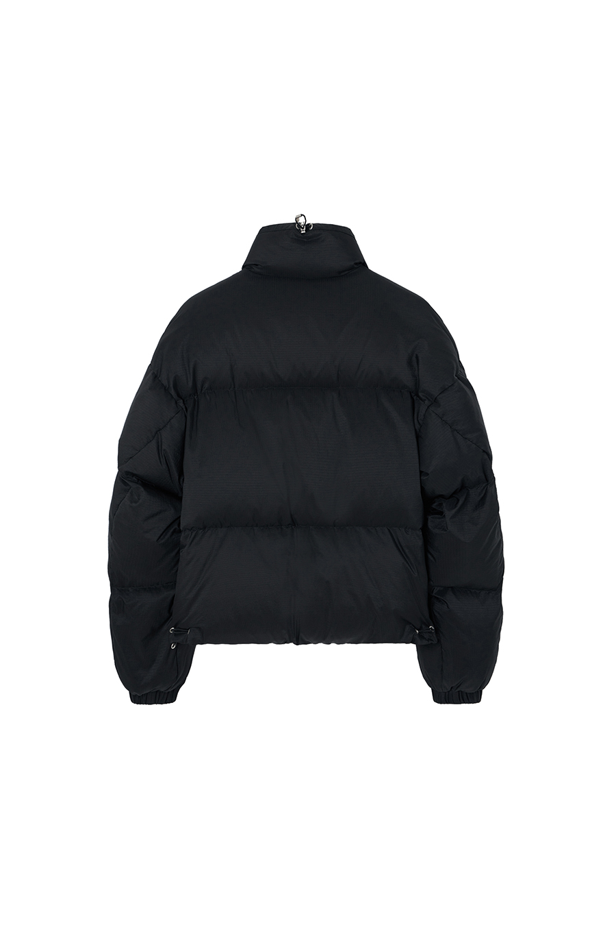 MUSINSA | INSILENCE Drawstring Ripstop down puffer jacket BLACK
