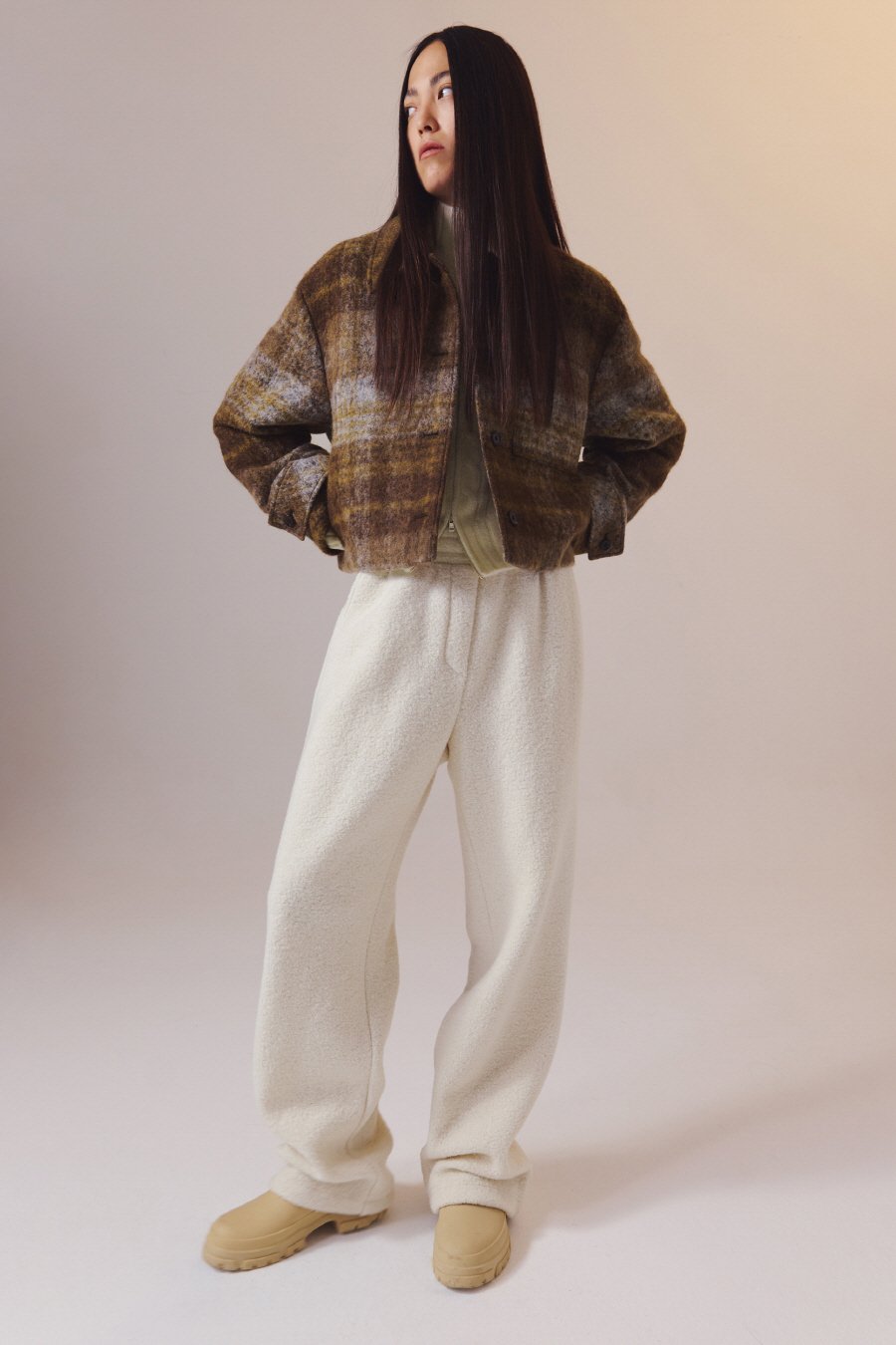 【INSILENCE】Alpaca cropped jacket IVORY MUSINSA | INSILENCE WOMEN Alpaca cropped jacket IVORY