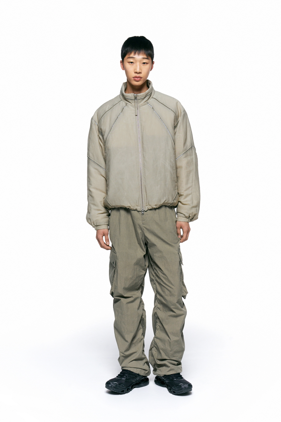 INSILENCE Acid contrast jacket BEIGE 韓国 INSILENCE Acid contrast jacket BEIGE 韓国 - メルカリ