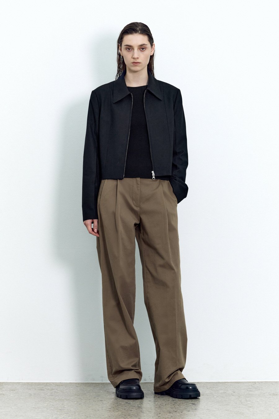 [INSILENCE] Minimal work jacket /追跡付 MUSINSA | INSILENCE WOMEN Minimal work jacket BLACK