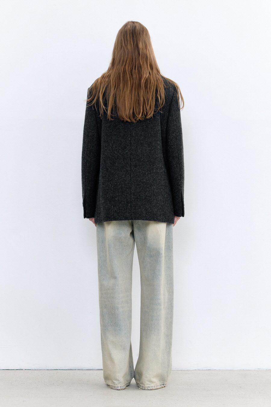 ジャケット・アウター nugu live half neck coat charcoal WOMEN] Winter Oversized Half Jacket CHARCOAL | ファッション