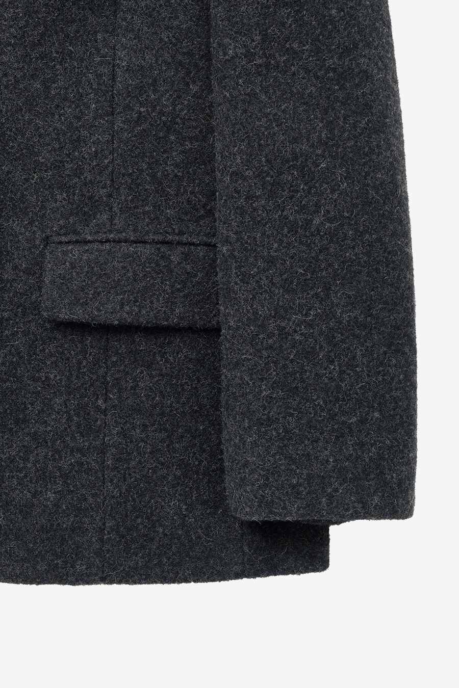 ジャケット・アウター nugu live half neck coat charcoal WOMEN