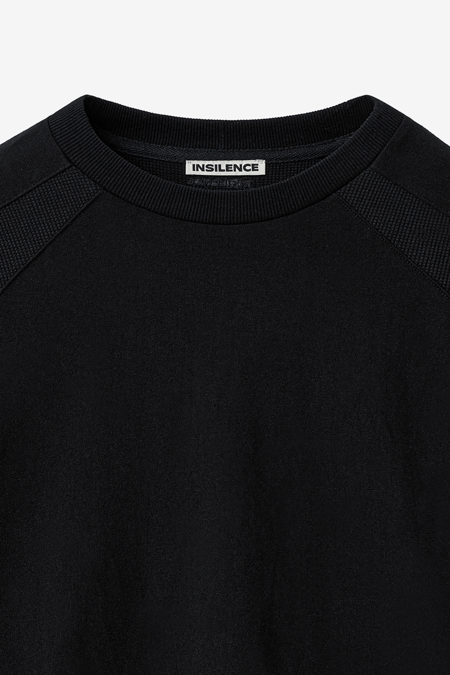 【INSILENCE】WAFFLE MIXED LONG SLEEVE MUSINSA | INSILENCE Waffle Mixed Long Sleeve BLACK