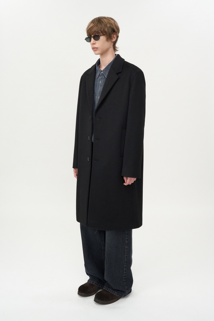 INSILENCE ブラックロングコート 414】2wayステンカラーロングコート | Louere (ルエレ)｜公式LOOKBOOK ジャケット・アウター