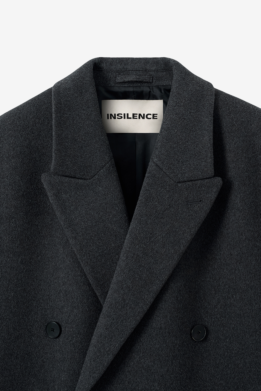 ジャケット・アウター INSILENCE cashmere peaked double coat MUSINSA | INSILENCE Mapel Cashmere Peak Double Coat MELANGE GREY