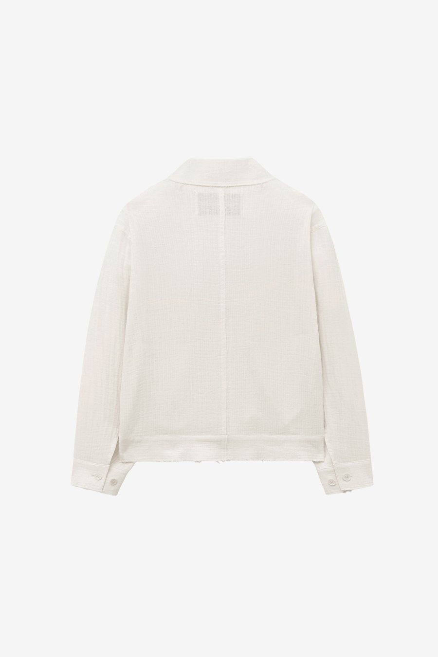 MUSINSA公式 | INSILENCE WOMEN Double Gauze Cut-Off Jumper CREAM