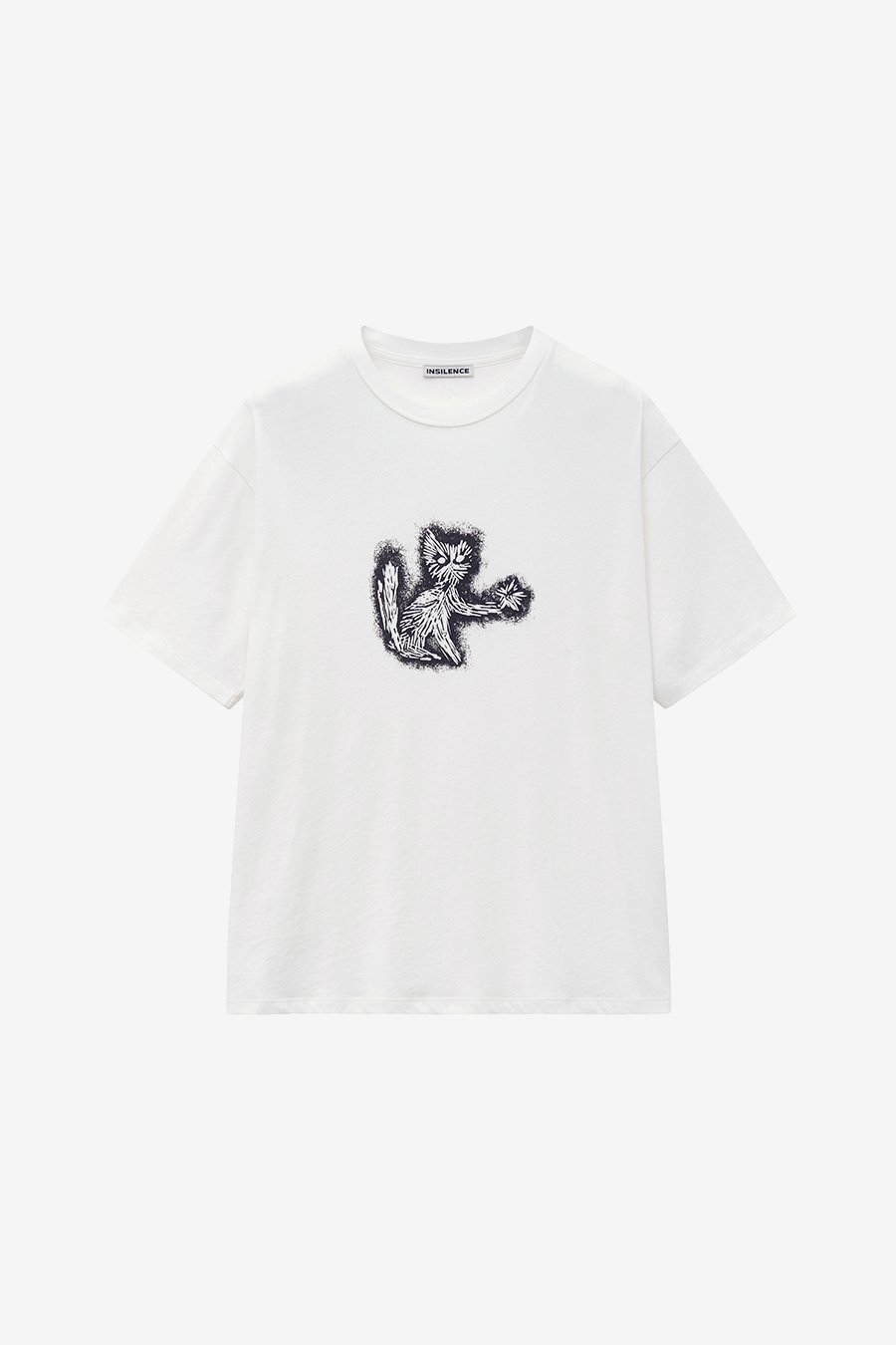 [INSILENCE] CAT GRAPHIC SHEARED T-SHIRT /追跡付 MUSINSA | INSILENCE CAT GRAPHIC SHEARED T-SHIRT OFF WHITE