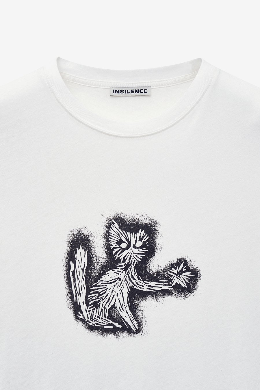 [INSILENCE] CAT GRAPHIC SHEARED T-SHIRT /追跡付 MUSINSA | INSILENCE CAT GRAPHIC SHEARED T-SHIRT OFF WHITE
