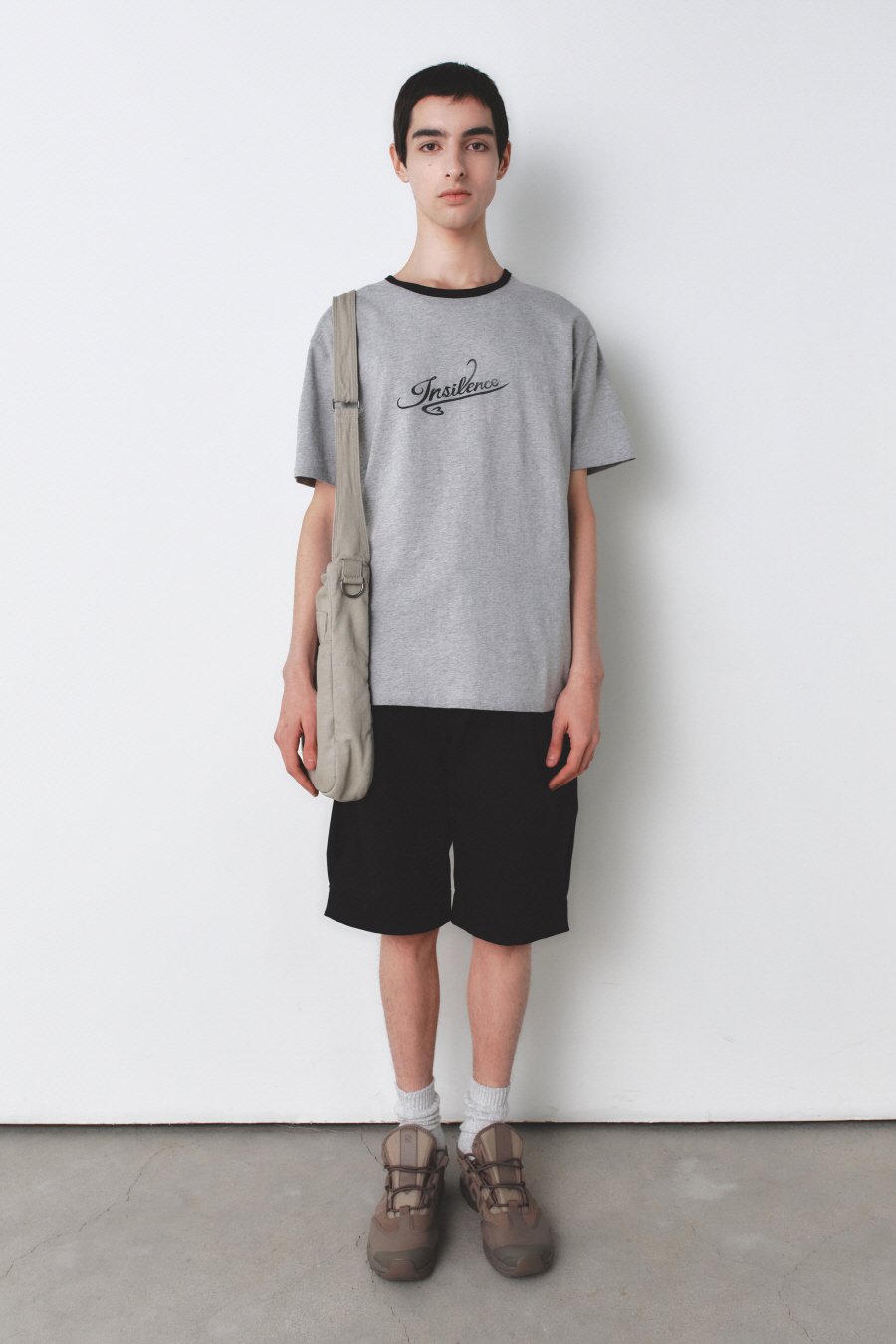 [INSILENCE] Ringer Logo T-Shirt /追跡付 MUSINSA | INSILENCE Ringer Logo T-Shirt MELANGE GREY