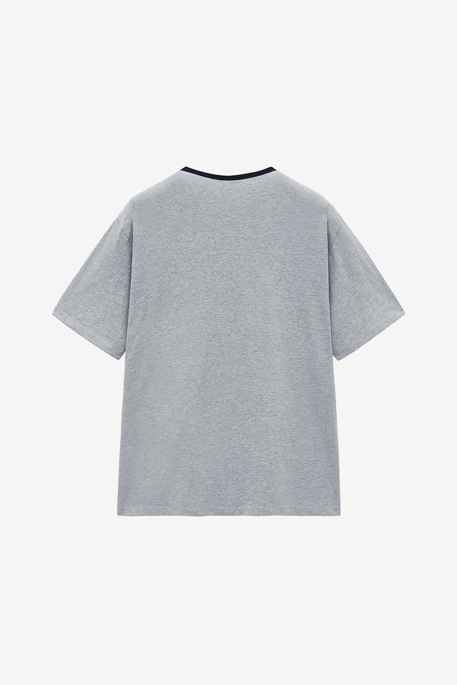 MUSINSA | INSILENCE Ringer Logo T-Shirt MELANGE GREY