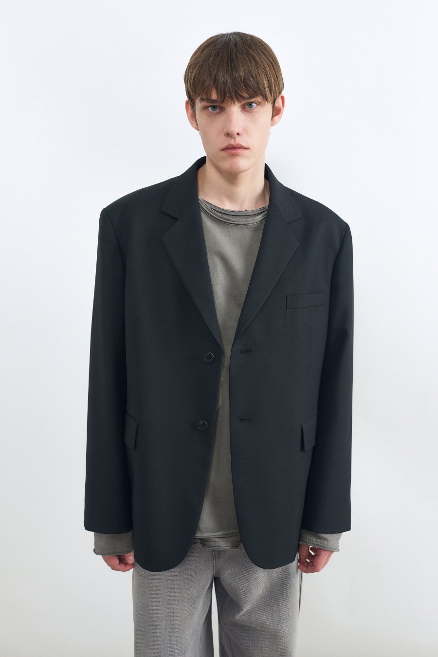 【INSILENCE】OVERSIZE WOOL BLAZER BLACK MUSINSA | INSILENCE Oversize Wool Blazer BLACK