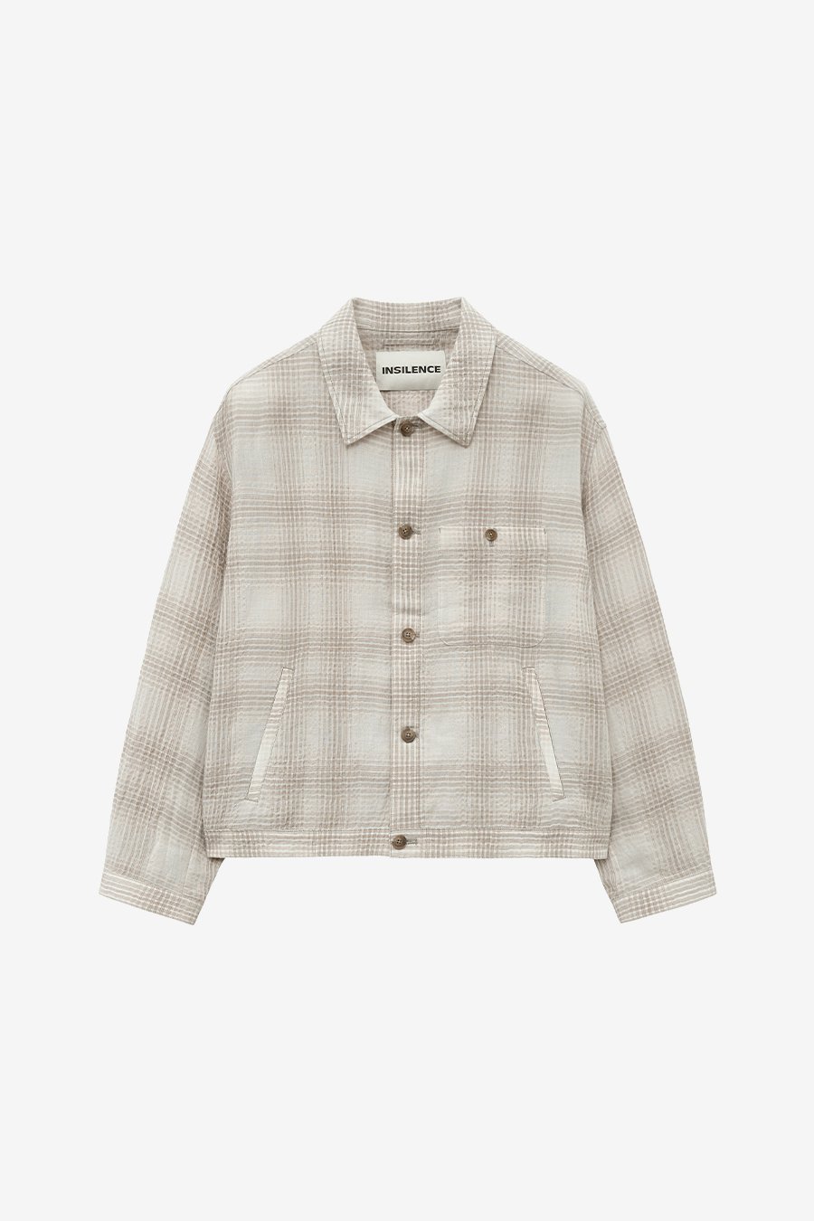 [INSILENCE]linen check blouson/追跡付 INSILENCE]linen check blouson/追跡付 (IN SILENCE/ブルゾン