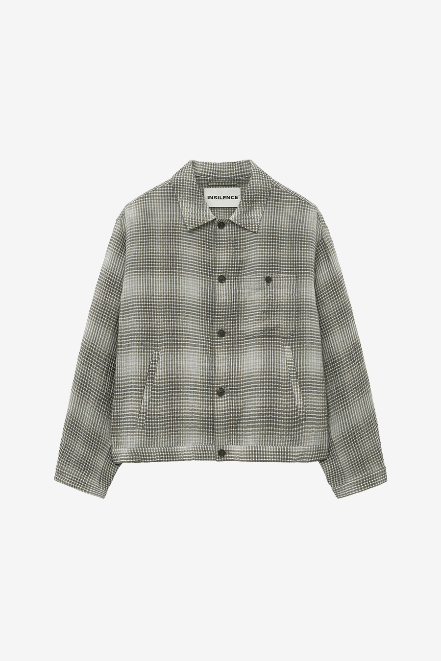 [INSILENCE]linen check blouson/追跡付 INSILENCE]linen check blouson/追跡付 (IN SILENCE/ブルゾン