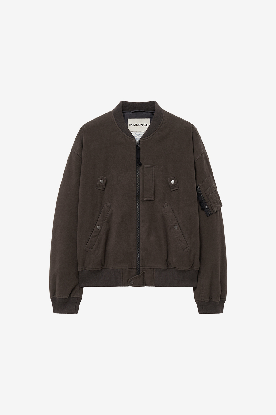 【INSILENCE】 WASHED MOLSKIN MA-1 KHAKI GREY MUSINSA | INSILENCE Washed Moleskin MA-1 KHAKI GREY