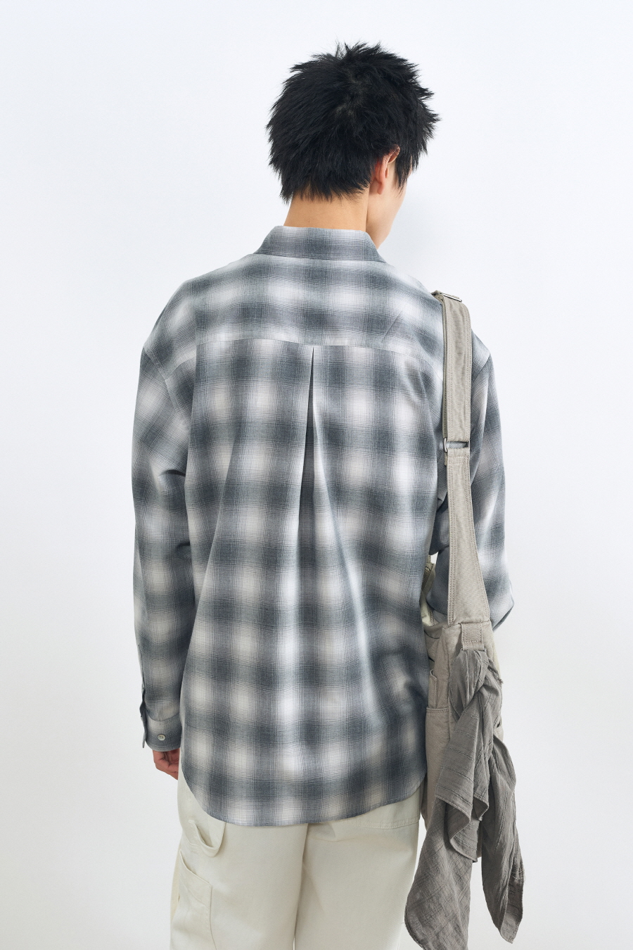 【IONSEOUL】Baresi Over Check Shirt 4FM209 MUSINSA | INSILENCE Overfit Check Shirt GREY