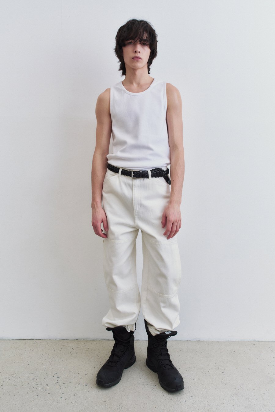 [INSILENCE] DAMAGED TANK TOP /追跡付 MUSINSA公式 | INSILENCE DAMAGED TANK TOP CHARCOAL