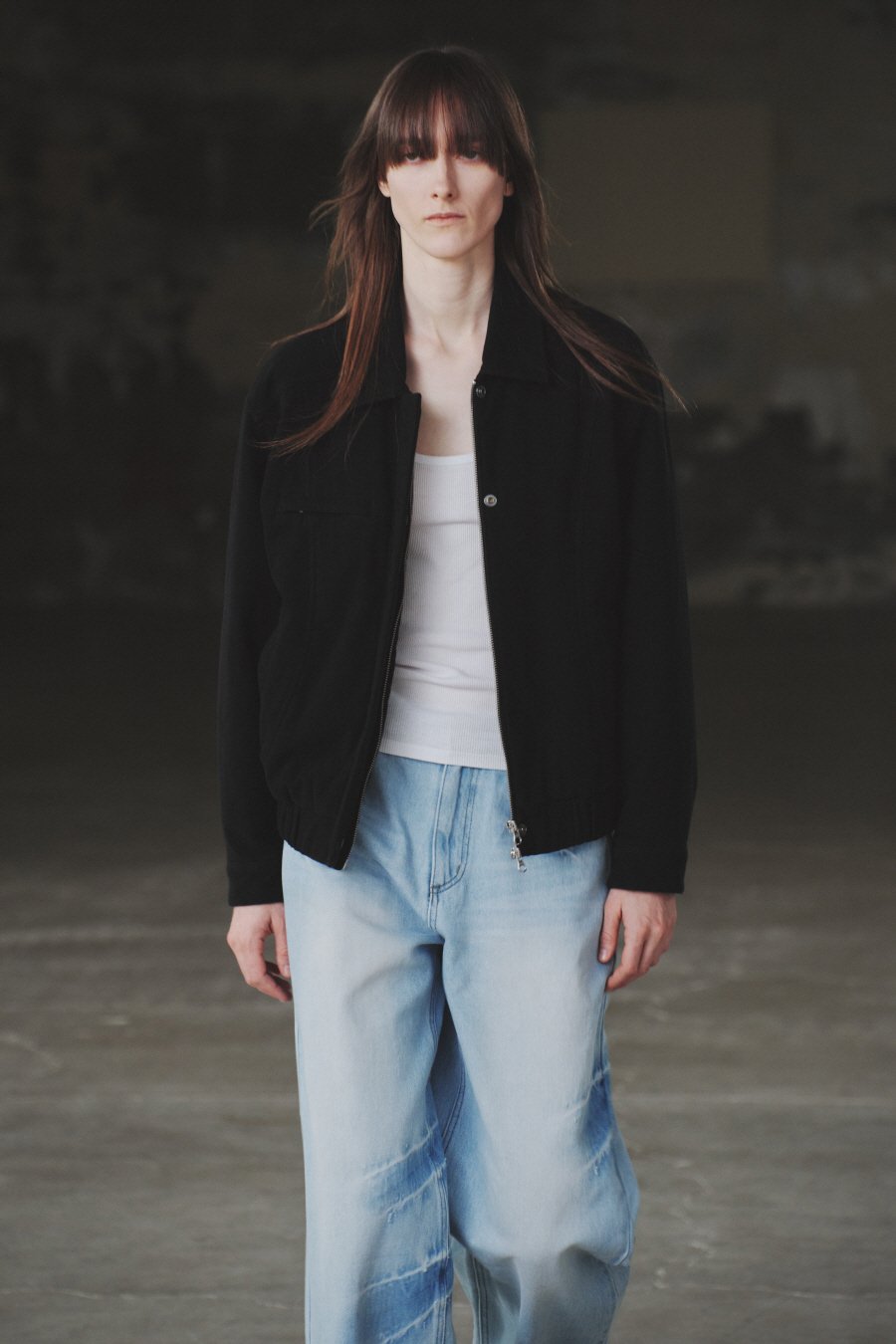 [INSILENCE] Washed Moleskin Jumper /追跡付 MUSINSA公式 | INSILENCE WOMEN Washed Moleskin Jumper BLACK
