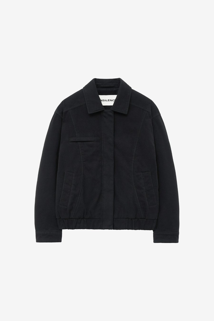 MUSINSA公式 | INSILENCE WOMEN Washed Moleskin Jumper BLACK