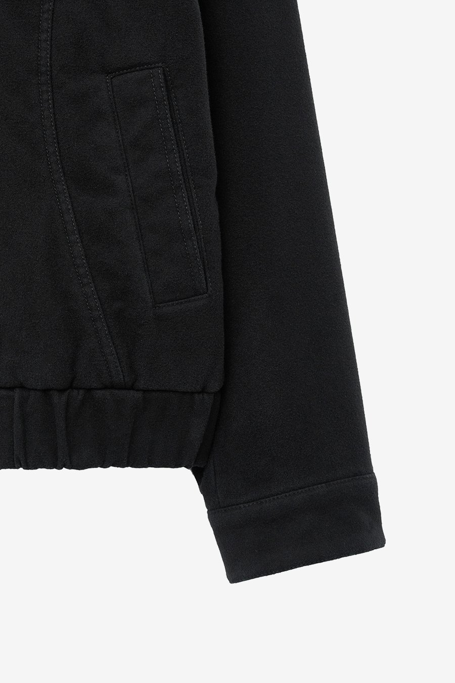 MUSINSA公式 | INSILENCE WOMEN Washed Moleskin Jumper BLACK