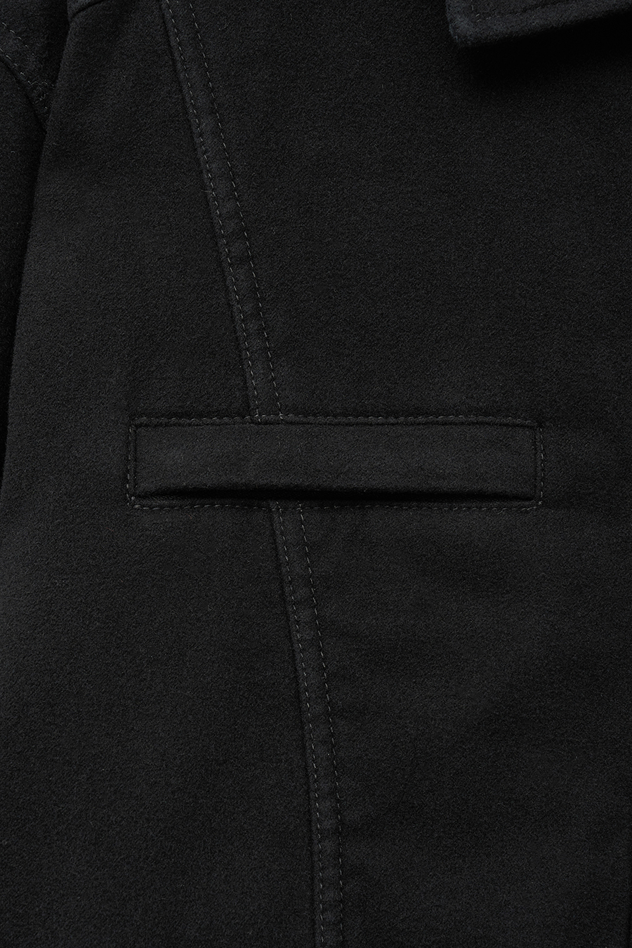 MUSINSA公式 | INSILENCE WOMEN Washed Moleskin Jumper BLACK