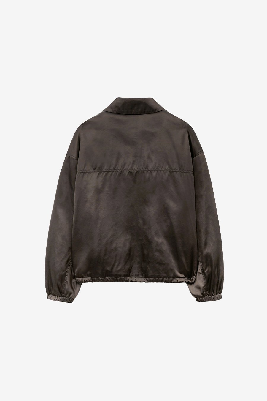 MUSINSA公式 | INSILENCE WOMEN SATIN OVERSIZED JUMPER BROWN